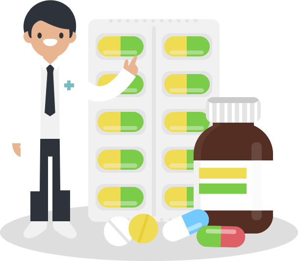 vector image of a pharmacist